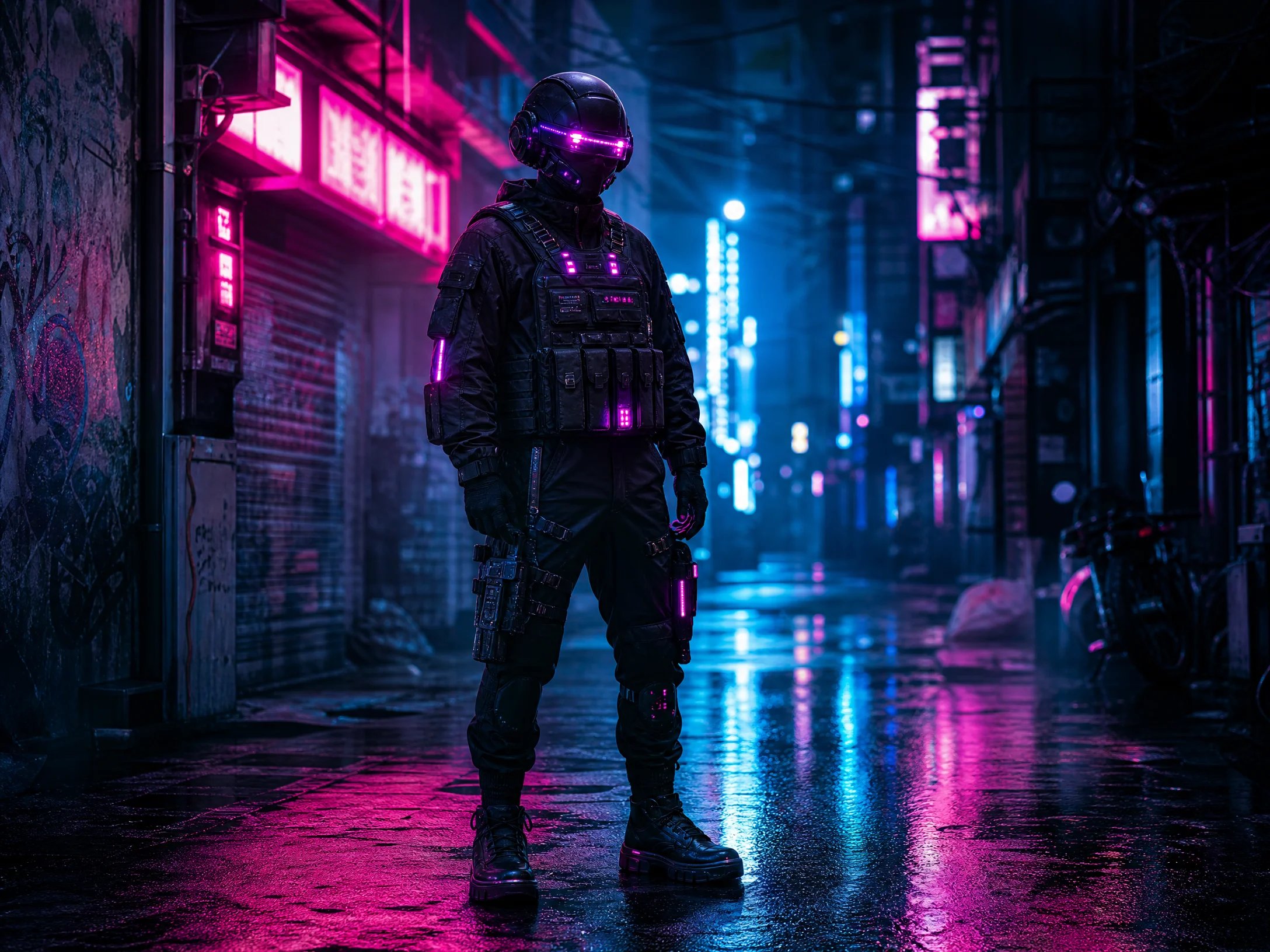 案例：赛博战士全套穿‌搭